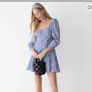 J. Crew Sweet heart mini dress made with Liberty fabric